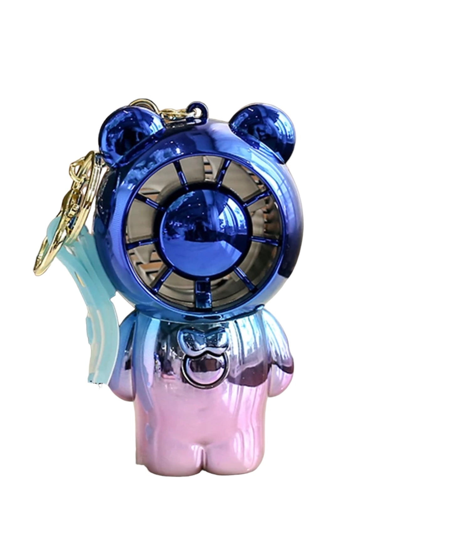 Mini ventilador cromado