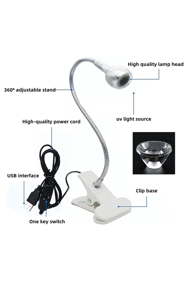 Clip Mini Lamp UV/LED Black